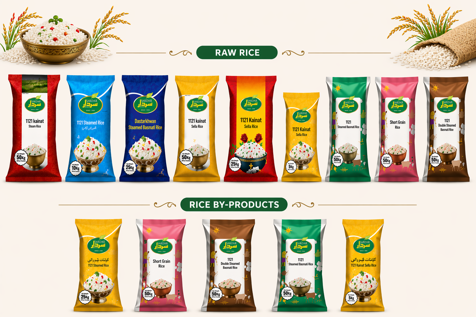 Sardar Rice Mills — product portfolio